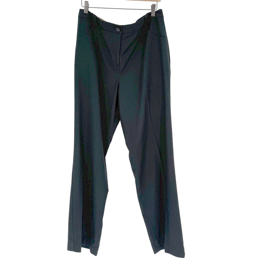 NWT Merona Pants Womens 14 Black Wool Blend Classic Fit Straight Leg Office Wear